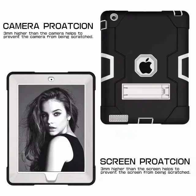 Для Apple IPad2 IPad3 IPad4 детская безопасная Броня ударопрочный сверхпрочный