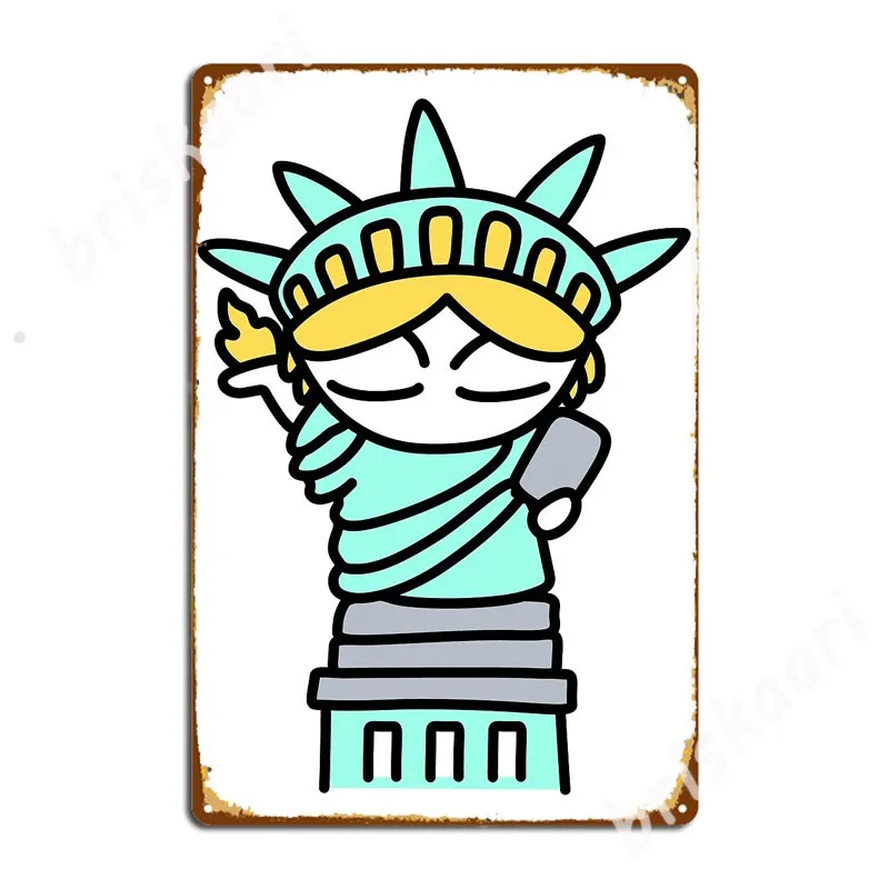 

Liberty-Chan, Statue Of Liberty Manga Parody Metal Signs Plates Funny Cinema Garage Club Bar Tin sign Posters