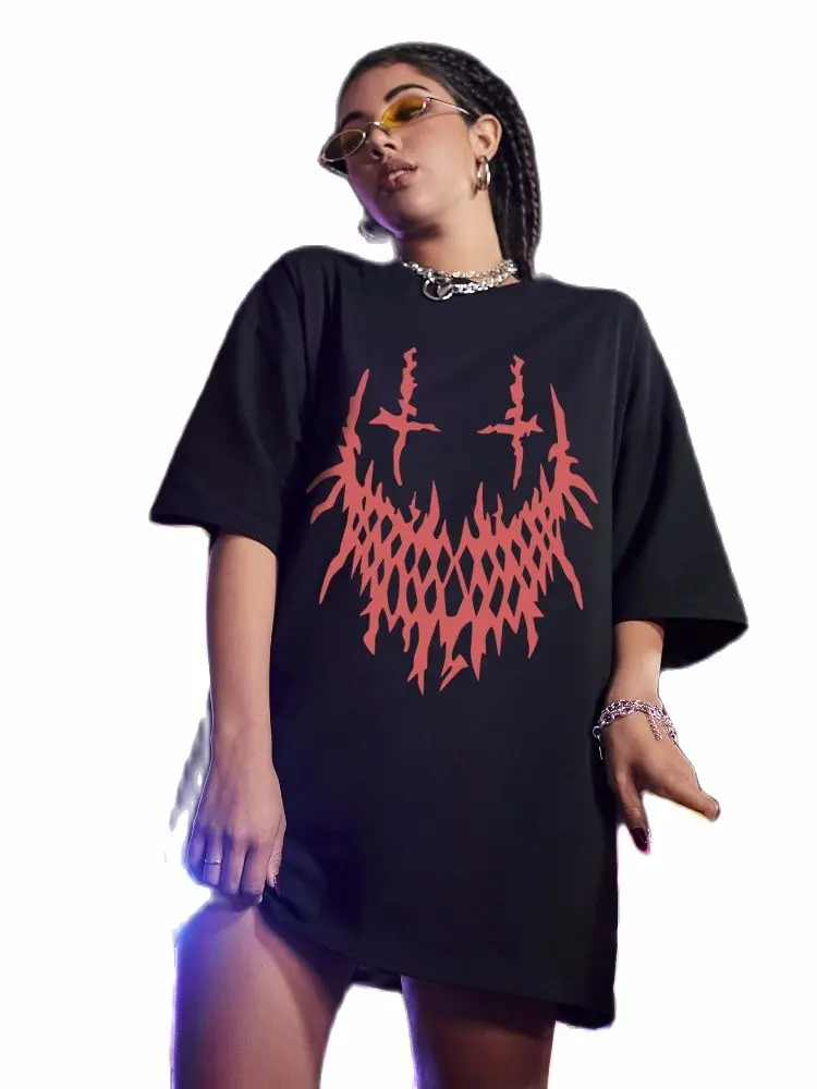 

The New Printing Coat Loose Casual Short Sleeve LongT-Shirt Female Summer
