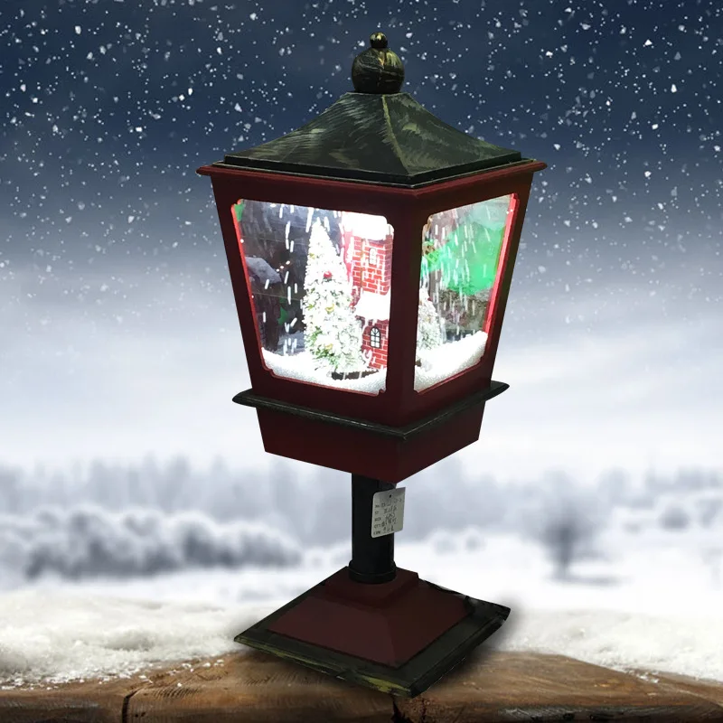 

Рождественская электрическая Снежная музыкальная уличная лампа, домашнее украшение, светильник Ка-реквизит для оформления интерьера