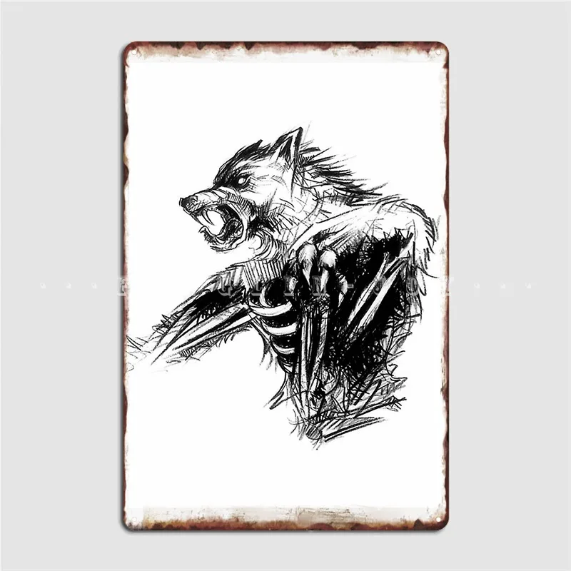 

Wolfman Metal Plaque Poster Cinema Kitchen Club Bar Customize Wall Decor Tin Sign Poster