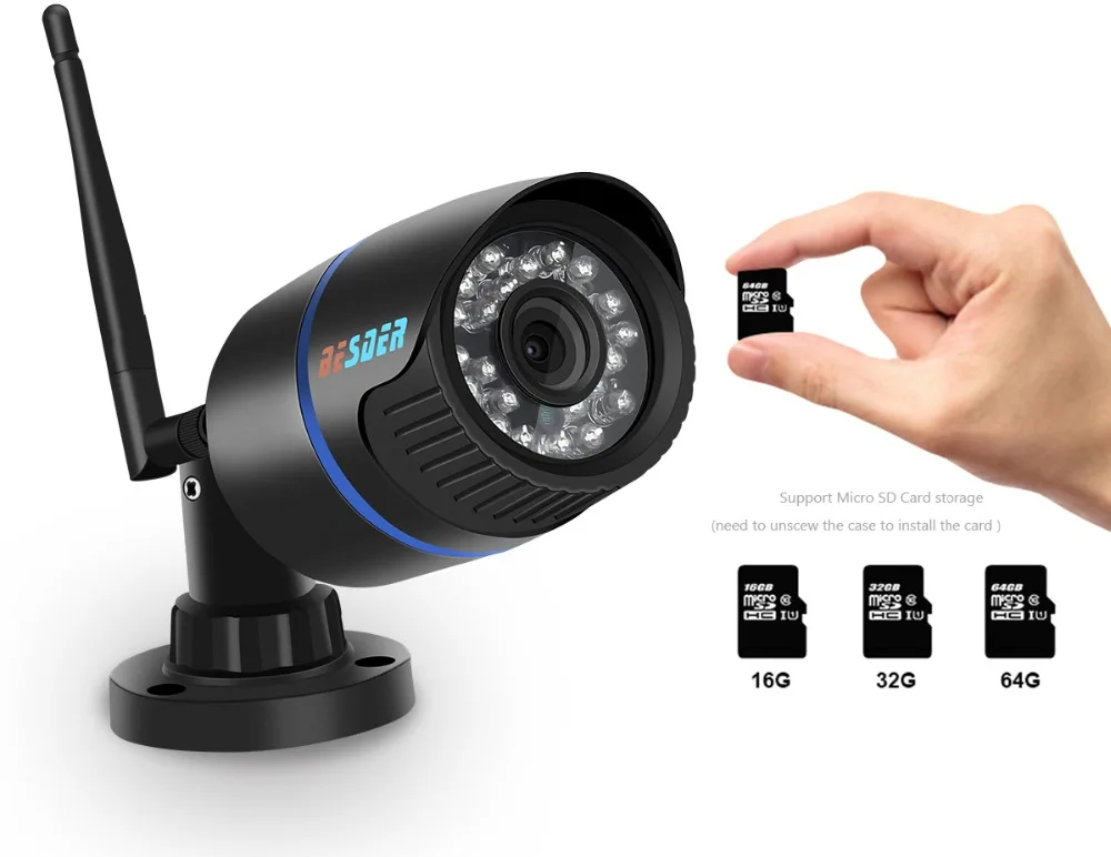 Besder Yoosee IP камера Wifi 1080P 960P 720P ONVIF Беспроводная Проводная P2P CCTV Bullet уличная камера с разъемом для карты MiscroSD Max 64G