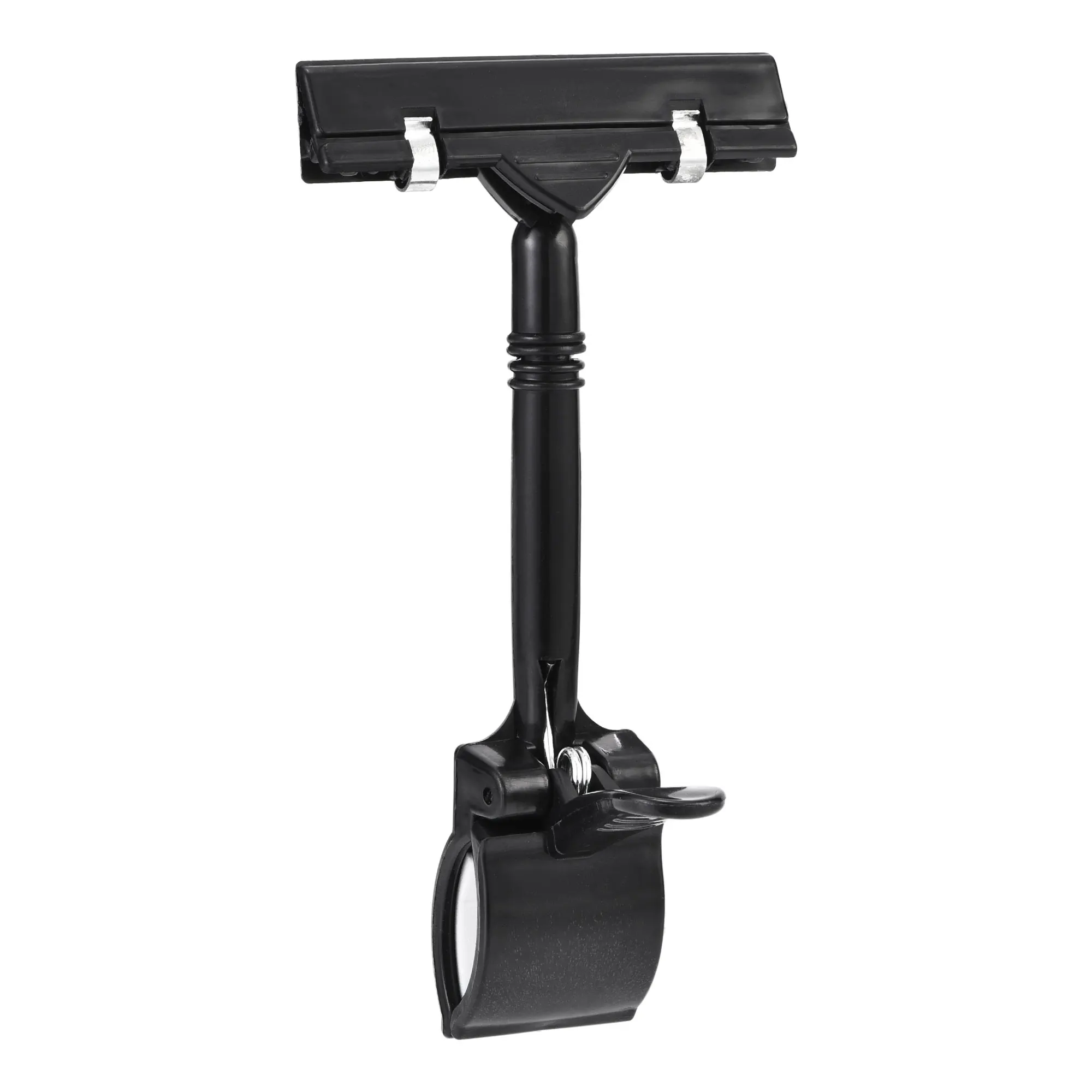 

Uxcell Merchandise Sign Clip Rotatable Clip Holder Price Tags Black 8.5x16cm 8 Pcs