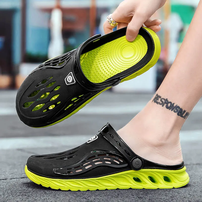 

2021 Summer New Men Sandals Casual Slippers Clogs Men Outdoor Beach Shoes Fashion Sandals Male Water Shoe Comfortable Breathable