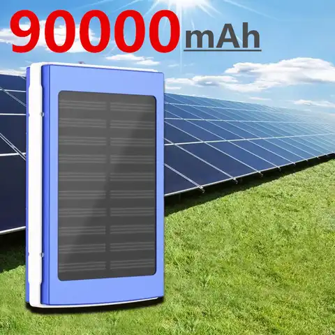 Внешний аккумулятор на солнечной батарее, 90000 мАч