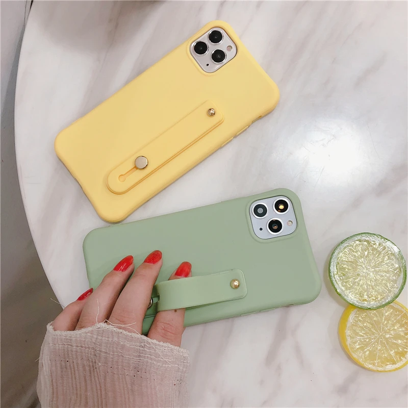Силиконовый ремешок на запястье чехол подставка для телефона iPhone 7 8 Plus 6 6S X XS Max XR