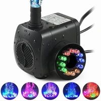 16w led submersible water pump fountain pump firm low noise with light fountain pumps for aquarium pool garden home outdoor