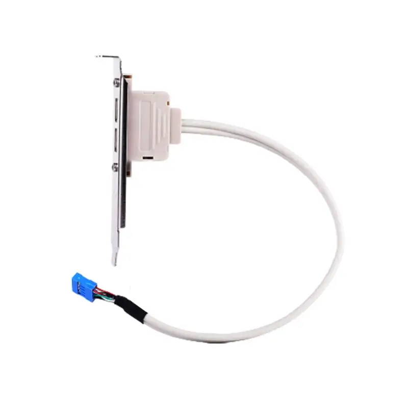

Universal For Desktop Computer Case PCI USB 2.0 Bezel Cable Dual Port USB Rear Motherboard Extension Computer Cable In Stock
