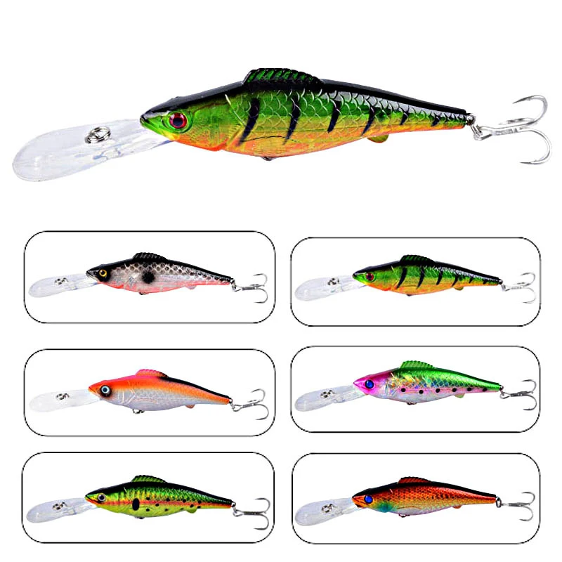 

Bionic fishing bait floating water hard bait swinger 12.6cm15g fishing hook carbon steel barbed fish hook bait hard bait