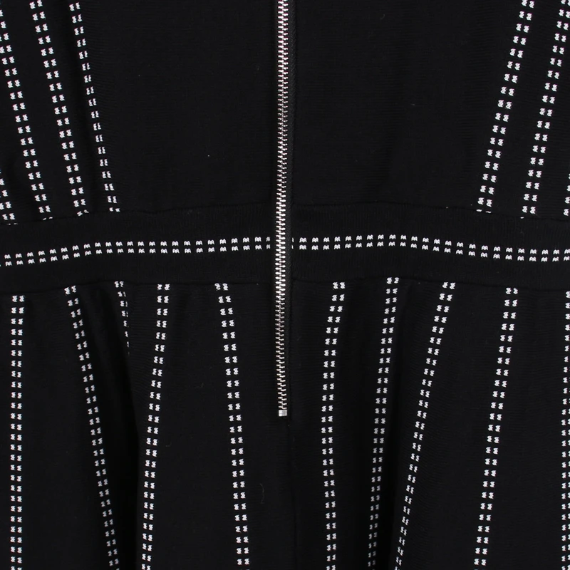 Женское платье без рукавов вязаный сарафан в полоску на молнии с открытой спиной