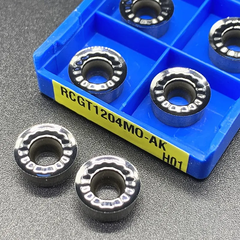 10 шт. RCGT1003 RCGT1204 RCGT10T3 MO AK H01 алюминиевые Токарные Вставки RPGT Круглые лезвия