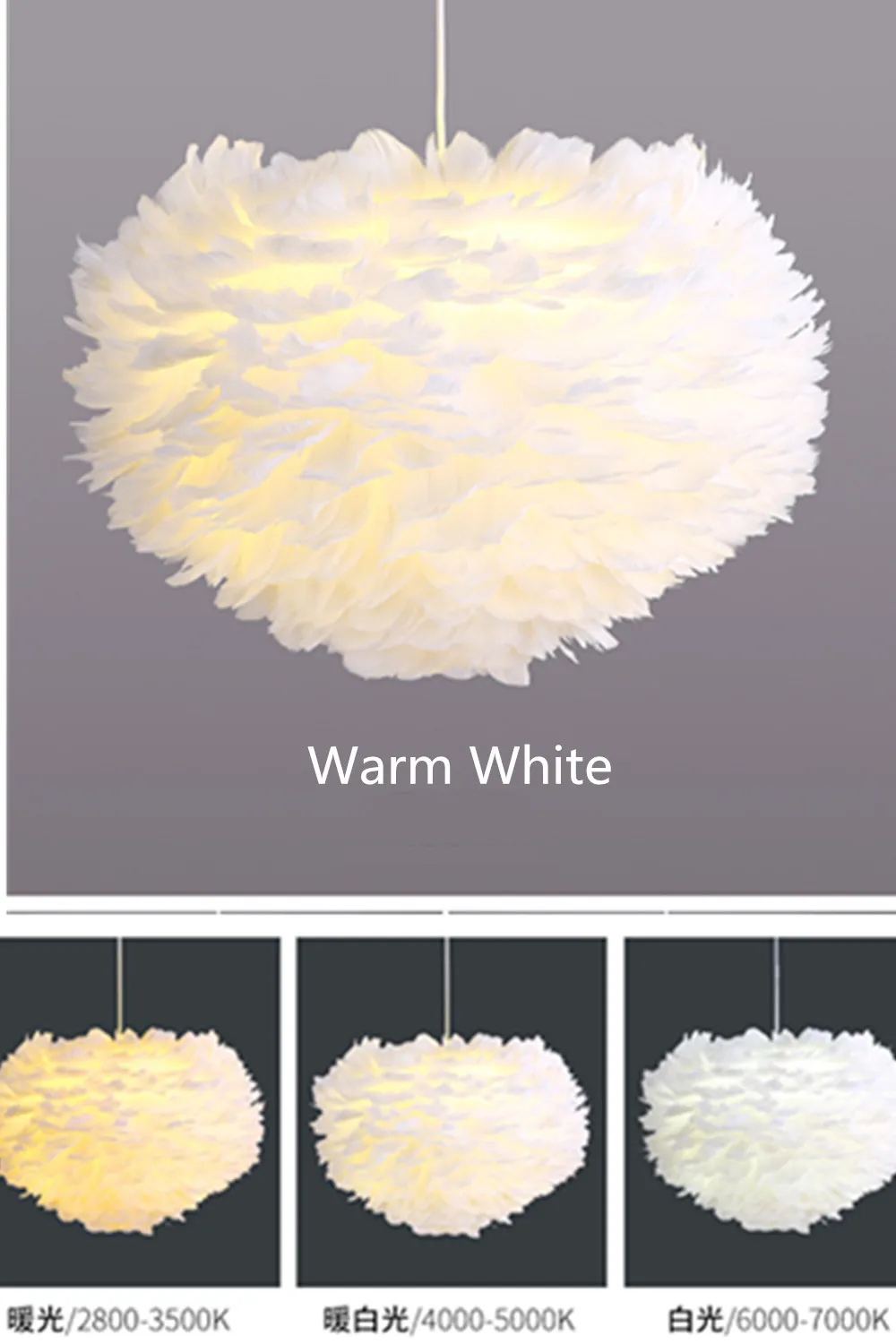 

Pendant Lights E27 Feather Romantic Pendant Lamp For Bedroom Living Room Lighting Hanglamp Goose Feather Suspension Luminaire