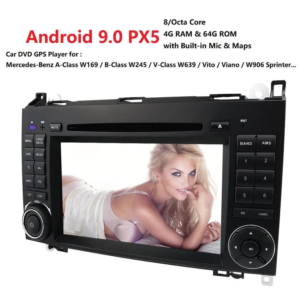 4G + 64G WIFI 2 din DVD GPS головное устройство для Mercedes Benz B200 A B Class W169 W245 Viano Vito W639 Sprinter W906