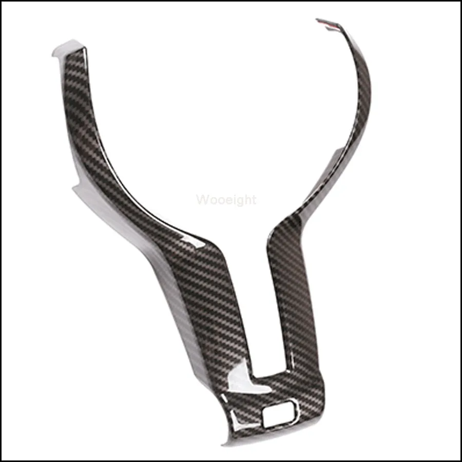Wooeight углеродное волокно стиль руль отделка украшения рамка наклейка крышка