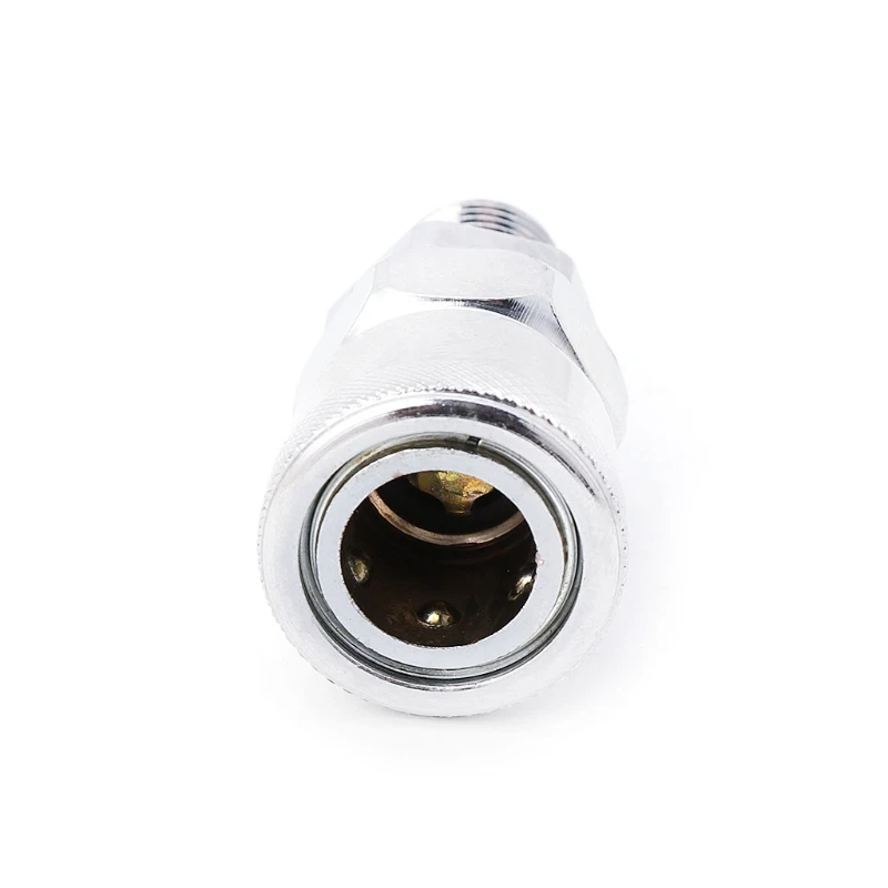2 Pcs Pneumatic Parts Euro Air Line Hose Compressor Connector Quick Release 1/4" BSP Male Thread Coupler Fitting | Обустройство