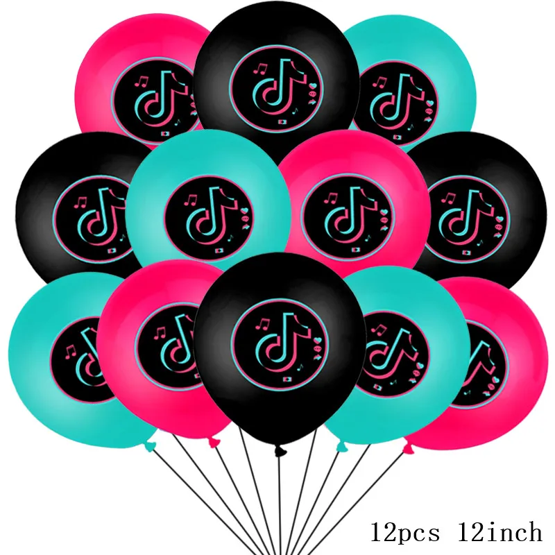 Музыкальные воздушные шары черные белые танцевальные для вечерние ринки на день