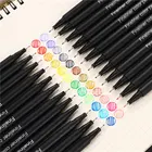 Набор цветных ручек Fineliner 1224364860, чернильный ed 0,4 мм лайнер, кисть микрон для калиграфии, граффити, художественный маркер, черная ручка для рисования
