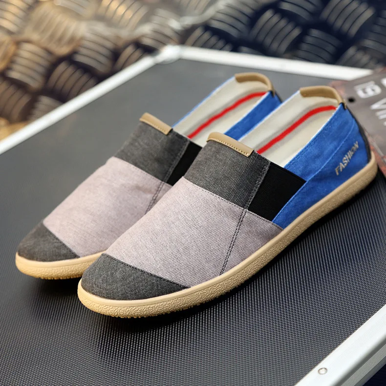

Простые мужские холщовые туфли на плоской подошве в стиле ретро, повседневная обувь, мужские эспадрильи, обувь в рыбацком стиле, мужские эсп...