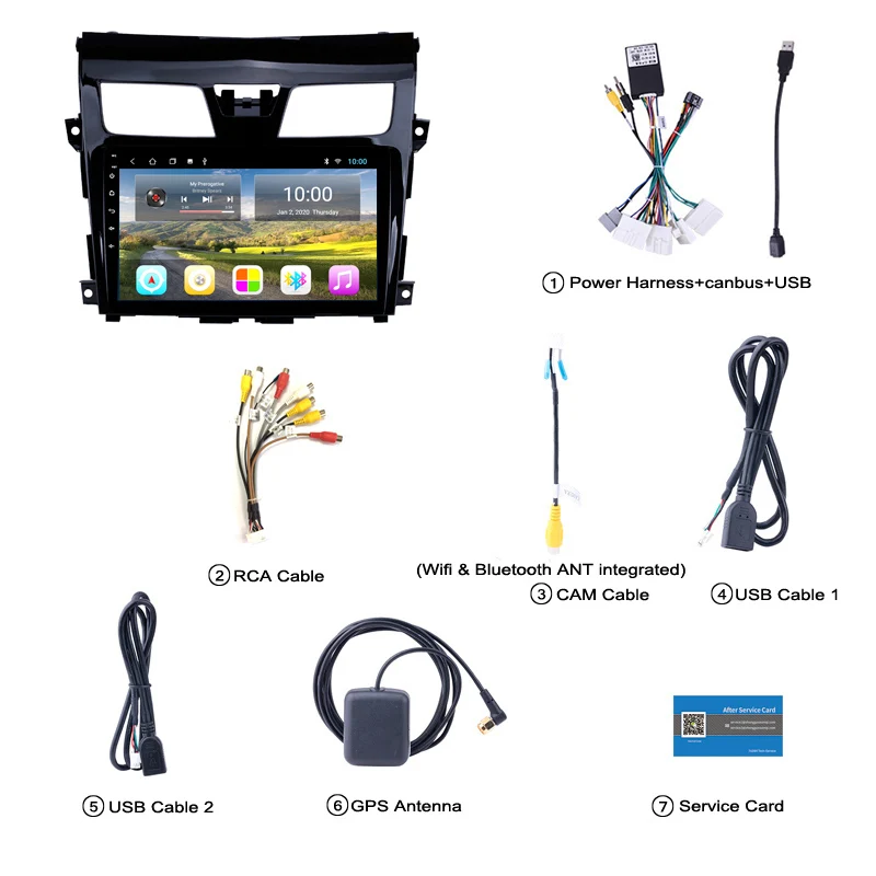 

2G RAM Full touch 9 inch Multimedia Player 2Din GPS Car Radio for 2013-2017 Nissan TEANA Android 9.1 Auto Stereo