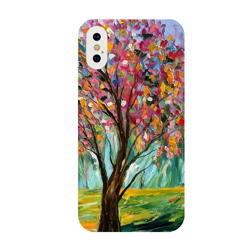 

For iPhone 11 12 Pro Max SE 2020 Case 3D landscape Smartphone Cases For Apple XR XS Max 6 7 8 Plus liquid Silicone Cover