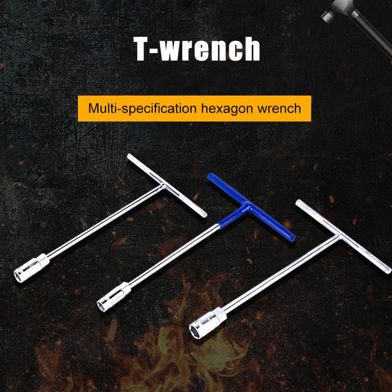 

Т-образный торцевой ключ, гаечный ключ, Спиннер 6-19 мм, портативный инструмент для снятия и ремонта автомобиля, CANQ889