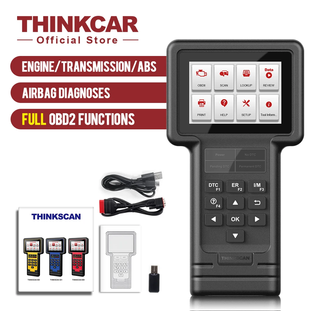 

THINKCAR ThinkScan 650 Professional OBD2 Scanner Car System Engine/Transmission/ABS/ Airbag Diagnostic Tool Lifetime Free