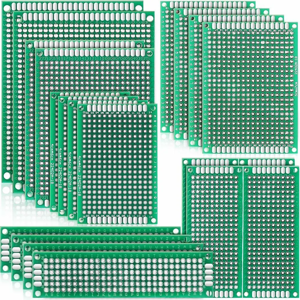 20 шт. двухсторонняя плата прототипа набор печатных плат 7x 9/6x 8/3x 7/4x 6/2x 8/5x7 см