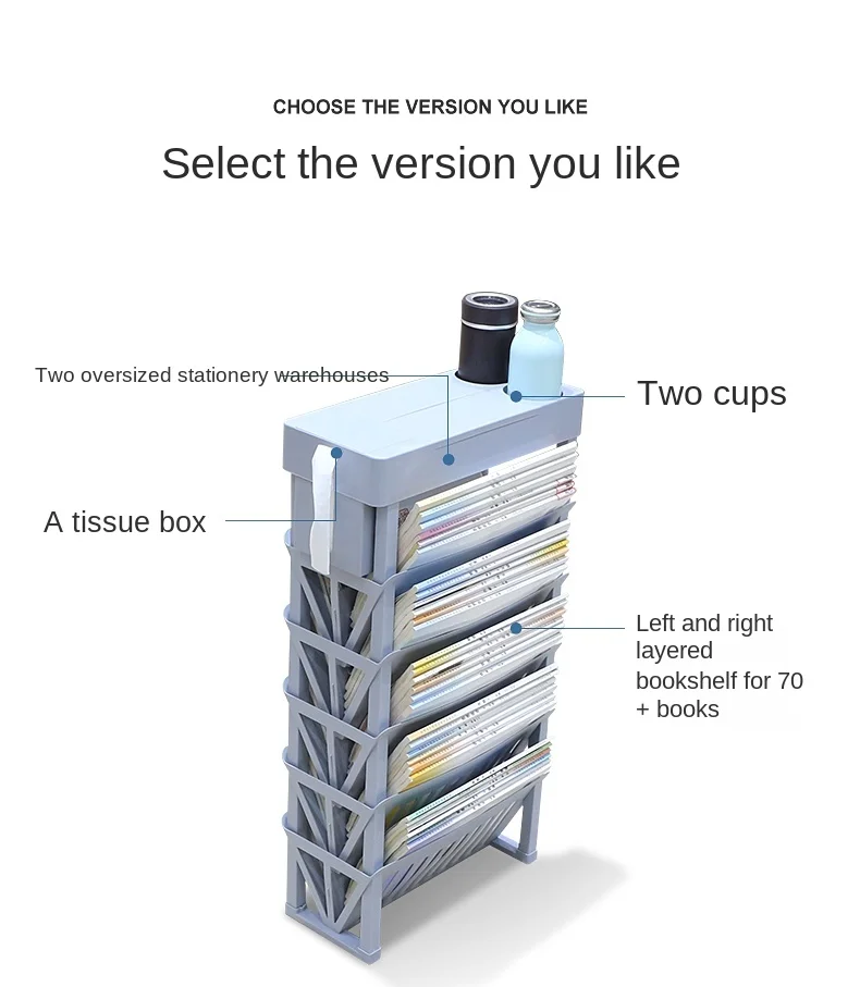 

NBX classroom bookshelf bookshelf iron desk book storage magic device large capacity multi-layer middle and high school students
