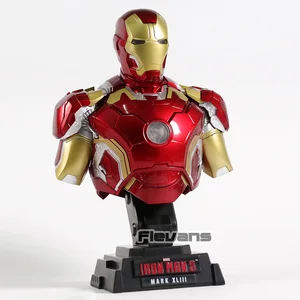 Железный человек 3 Марк XLIII MK43 раздельная 14 масштаб бюст статуя ПВХ фигурка Коллекционная модель игрушка