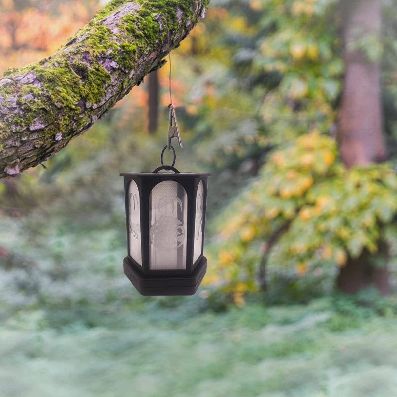 

Solar Waterproof Hexagonal Pavilion Flame Lamp Beautiful Garden Lamps