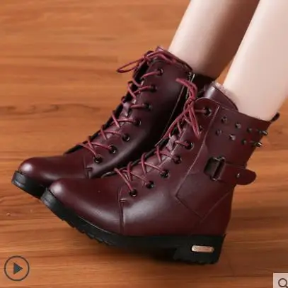 Новые женские ботинки сезон осень-зима ботильоны на высоком каблуке теплые