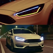 1 пара светодиодный ных фар автомобильные фары для Ford Focus 2015 2016 2017