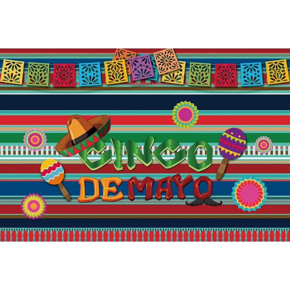 

Cinco De Mayo Mexican Photography Backdrop Custom Vinyl Photographic Background For Photo Studio Shoot Photophone Photozone Prop