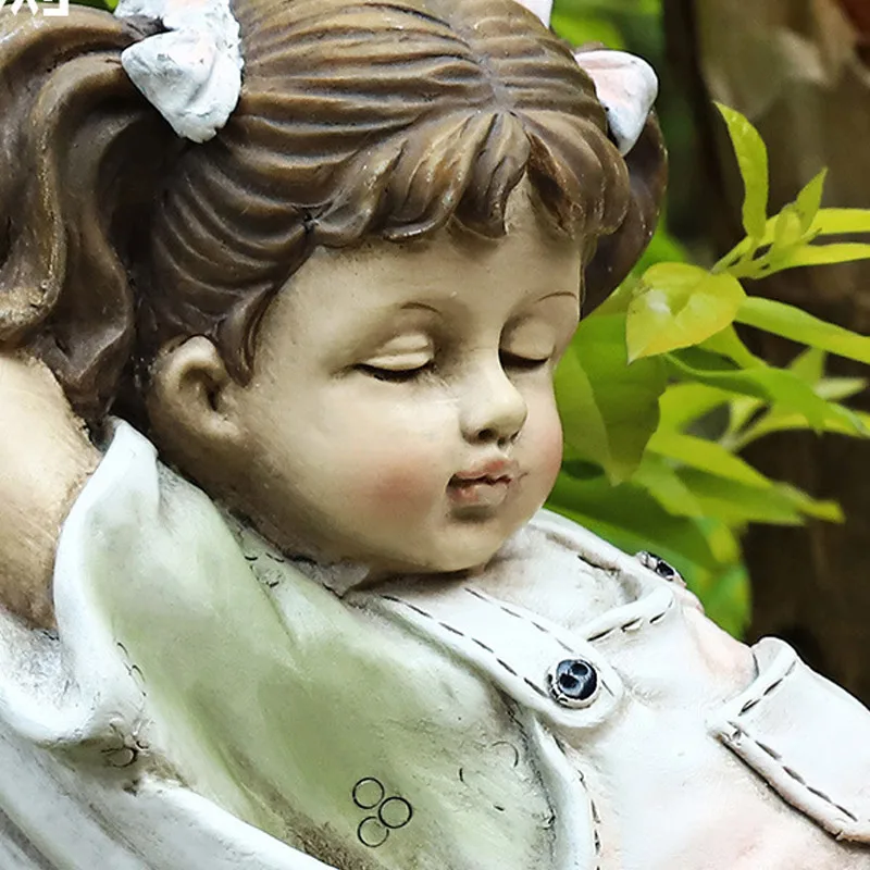 Уличная полимерная Статуэтка для мальчиков и девочек статуэтка сада двора