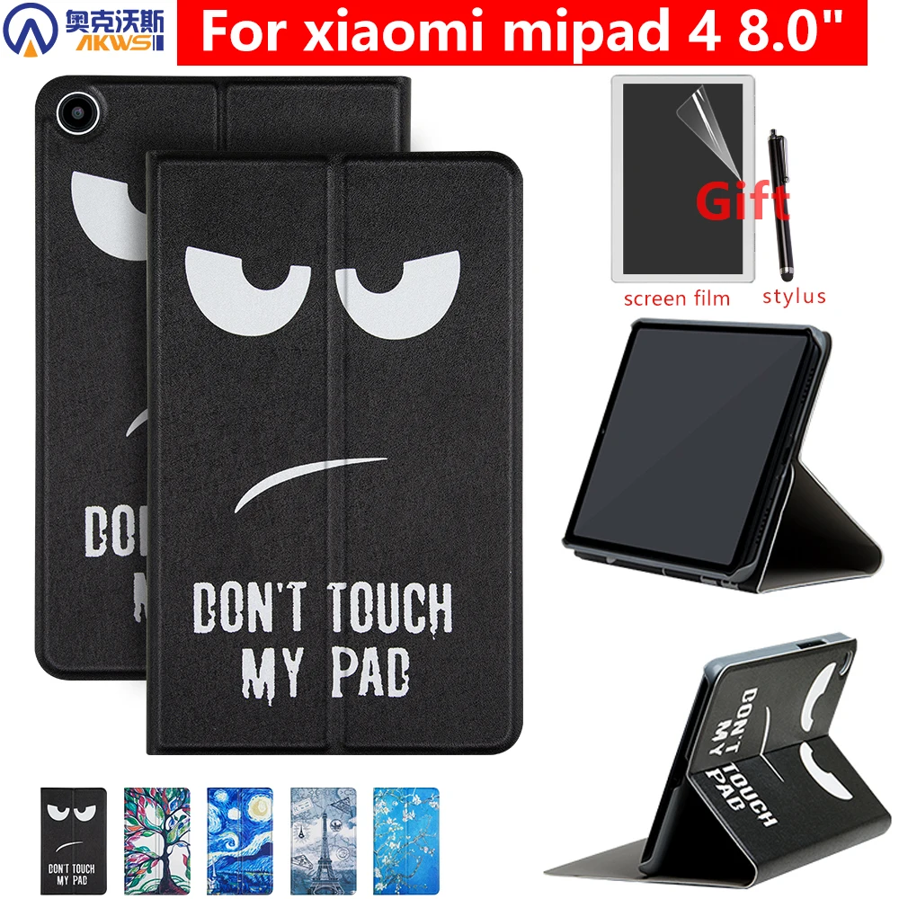 Умный чехол funda для xiaomi mi pad 4 8 0 дюймов планшет ПК 2018 искусственная кожа флип MIPAD