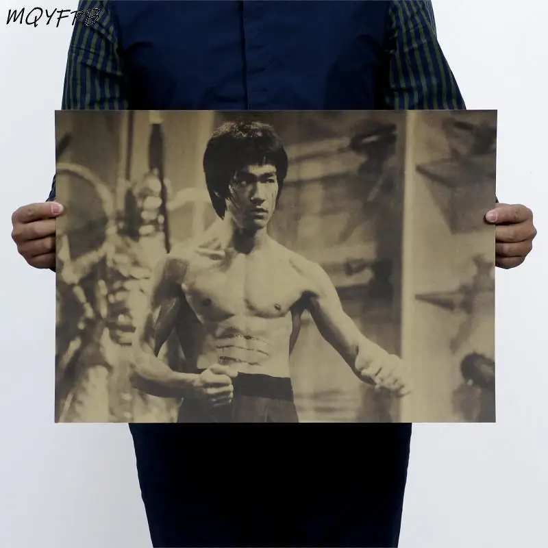 

Celebrity Bruce Lee Kraft Paper Posters Wall Stickers Home Furnishings Decorative Paintings Gifts