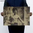 Плакаты из крафт-бумаги знаменитости Брюса Ли, настенные наклейки, предметы интерьера, декоративные картины, подарки