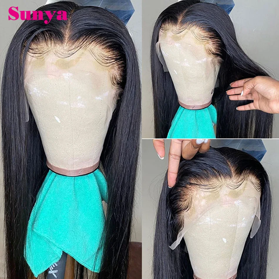 

Прозрачные прямые парики из человеческих волос на сетке 13x4 Для Женщин, предварительно выщипанные парики на сетке спереди, с детскими волоса...