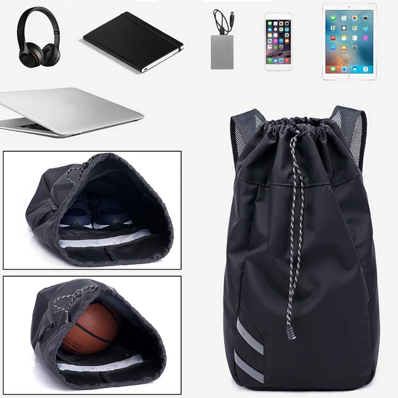JODIMITTYMen Basketball Backpack School Bags For Balls Soccer Drawstring Mash Fitness Bucket Bag Outdoor Sports bag 2020 |