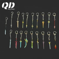 anime genshin impact weapons key accessories skyward blade keychain men bag pendant key ring for friends gift