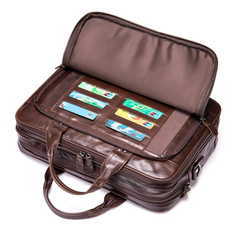 Портфель MVA из натуральной кожи для ноутбука мужские сумки мессенджеры через