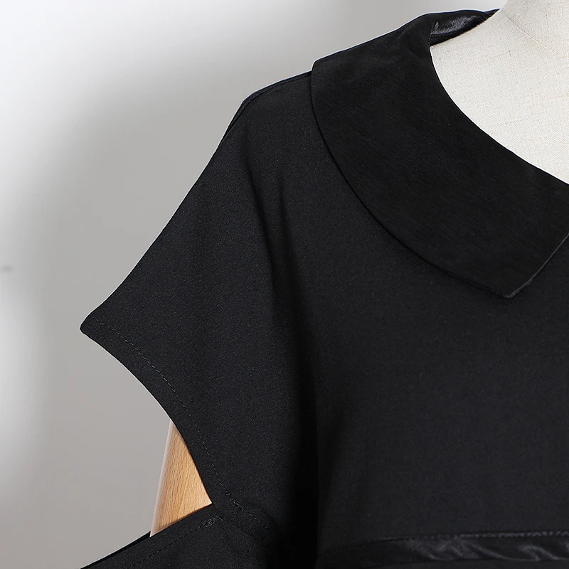 Жакет женский асимметричный с отложным воротником и длинным рукавом-фонариком |