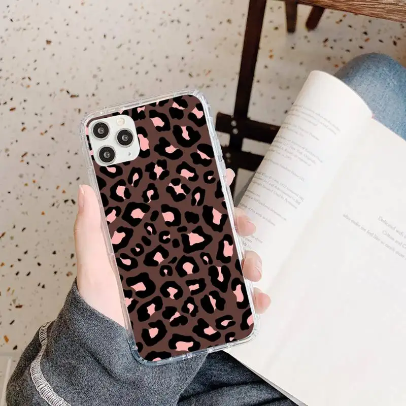 

Sexy fashion leopard pattern Phone Case Transparent for iPhone 11 12 mini pro XS MAX 8 7 6 6S Plus X 5S SE 2020 XR