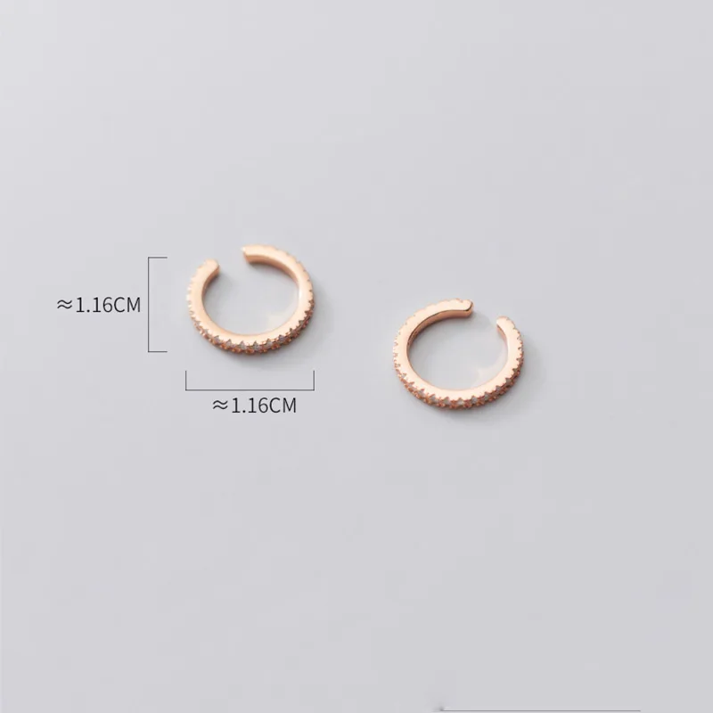 Серьги манжеты из стерлингового серебра 925 пробы циркониевый зажим серьги без