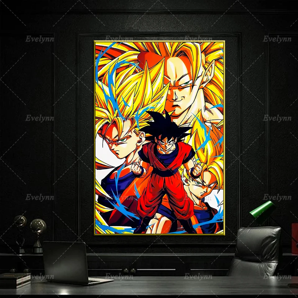 

Dragon Ball Goku Anime Canvas Poster Nordic Home Bedroom Decor Prints Pictures Modern Living Room Cuadros Wall Painting Gift