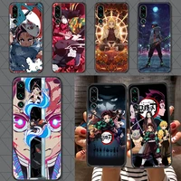 anime demon slayer Phone case For Huawei Mate P10 P20 P30 P40 Smart Pro Lite 2019 black art funda soft bumper painting