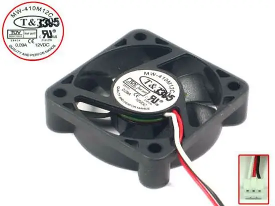 TT MW 410M12C DC 12V 0.09A 2 проводной 40x40x10 мм Сервер вентилятор охлаждения|cooling fan|fan 40x40x10mmserver