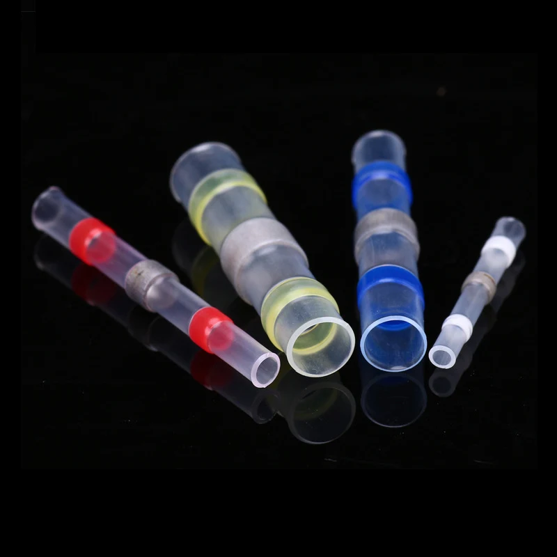

10/50 Pcs Seal Wire Connectors Heat Shrink Butt Connectors Kit Automotive Marine Insulated Connector