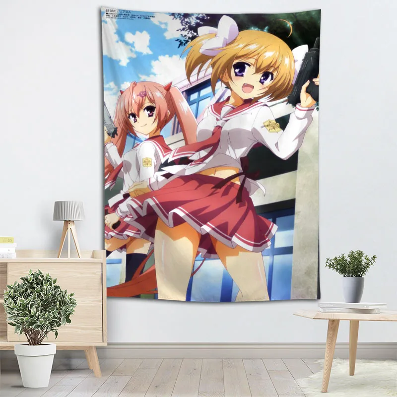 

Aria The Scarlet Ammo Anime Tapestry Wall Hanging Tapestries Cloth Fabric Print For Living Room Decorative Wall Blanket 2.25