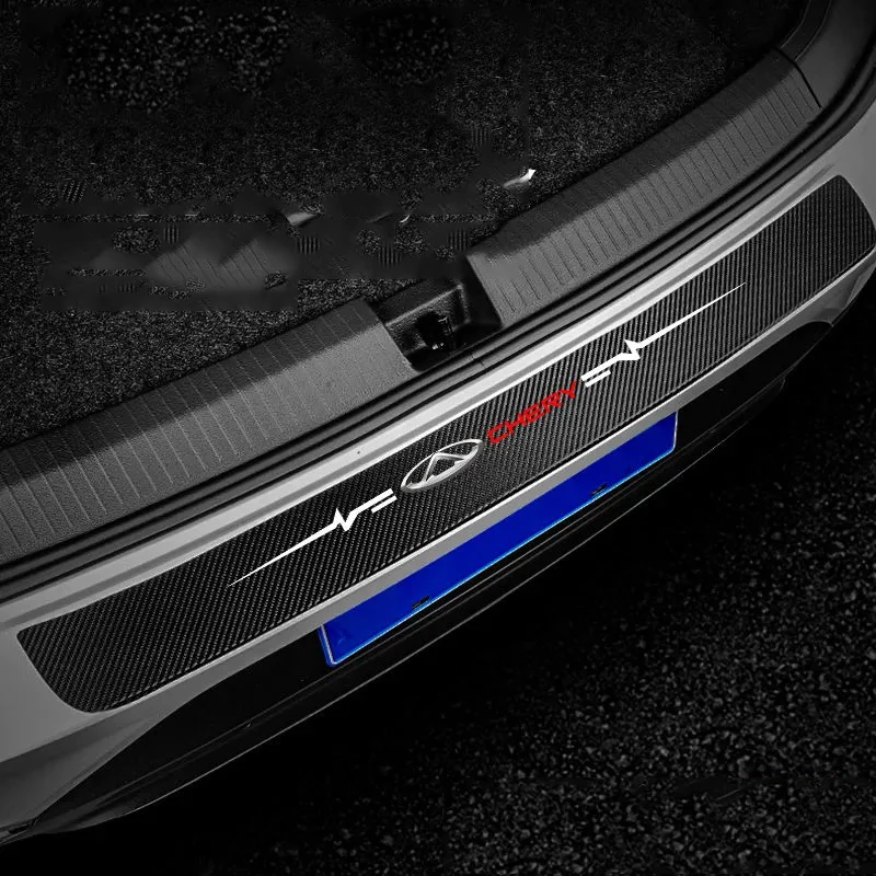 Кожаные наклейки на задний бампер автомобиля защитная пластина для багажника